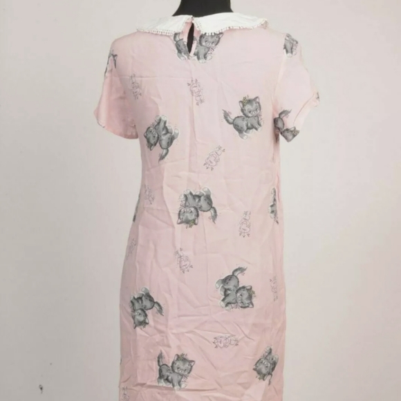 Iron Fist Pink Cat Collared Mini Dress Sz Small - Picture 5 of 5